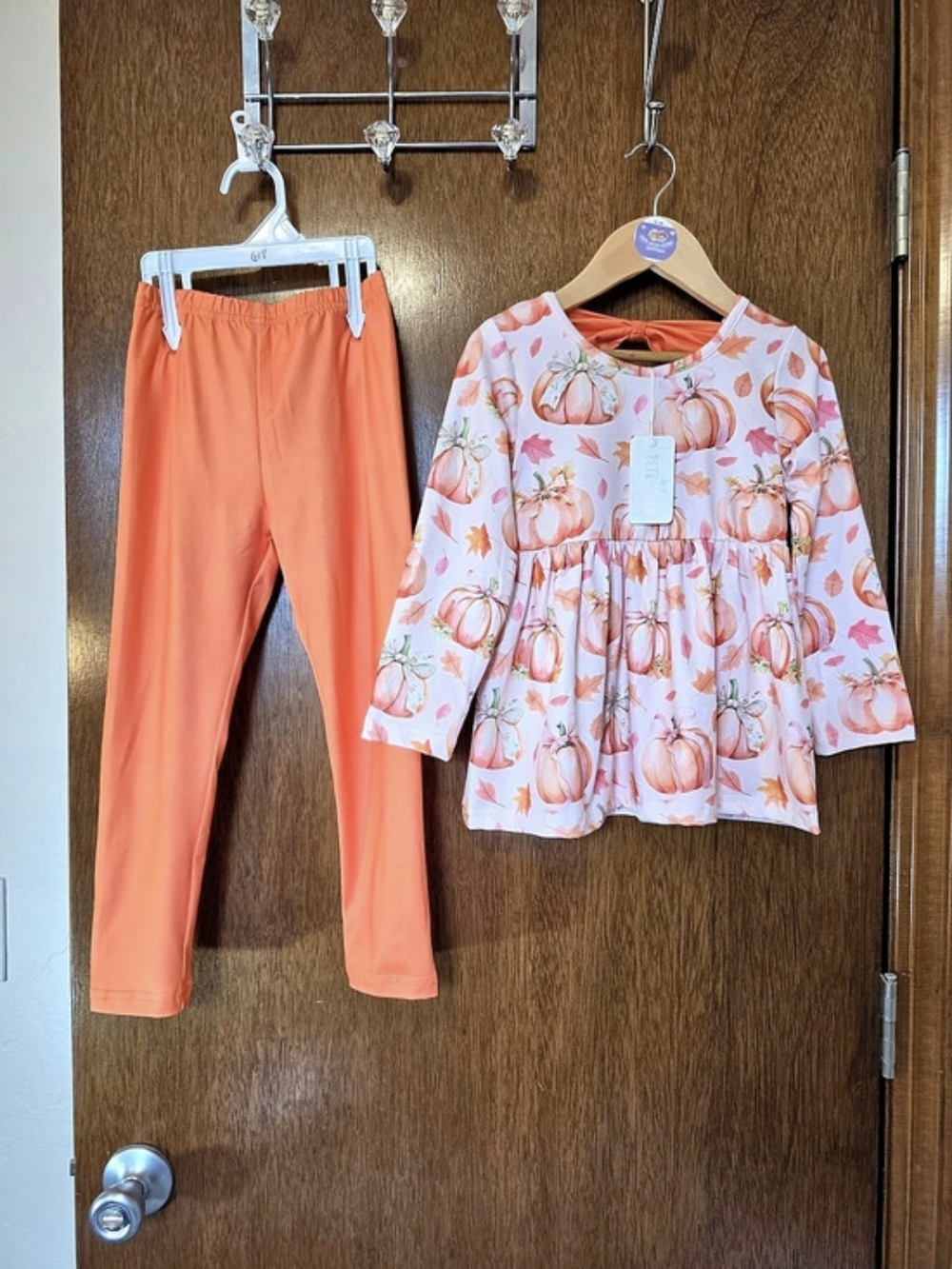 PETE+LUCY "PUMPKIN PATCH" 2pc set P+LUSH soft fabric NWT